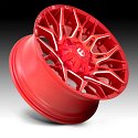 Fuel Twitch D771 Candy Red Milled Custom Truck Wheels 3